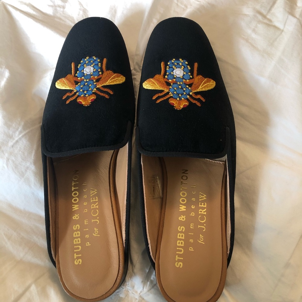 NWOT Stubbs & Wootton for J.Crew QueenBee Mule 7.5